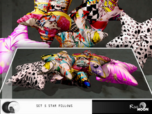 RAVE MooN ^^ 5 printed star pillow ^^