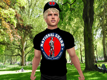 US Vets-Army National Guard Veteran-Men's Mesh Shirt & Cap