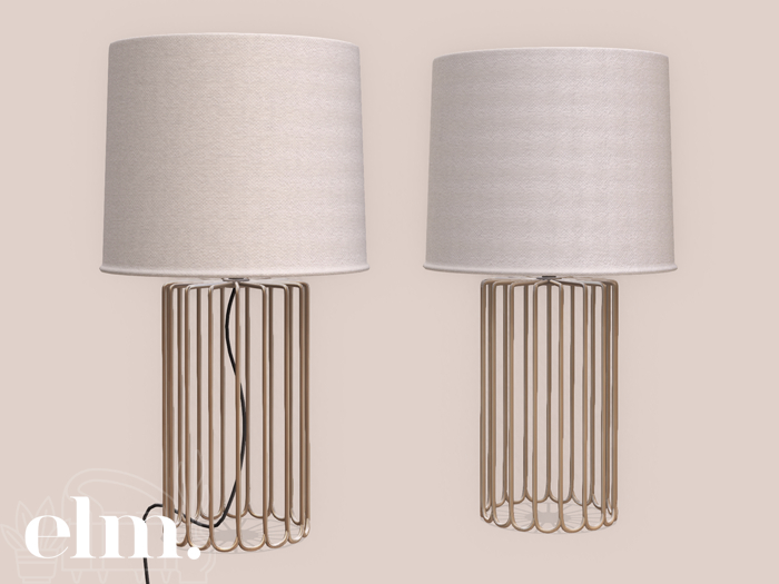 Elm. Emma Console Lamp [Pewter]