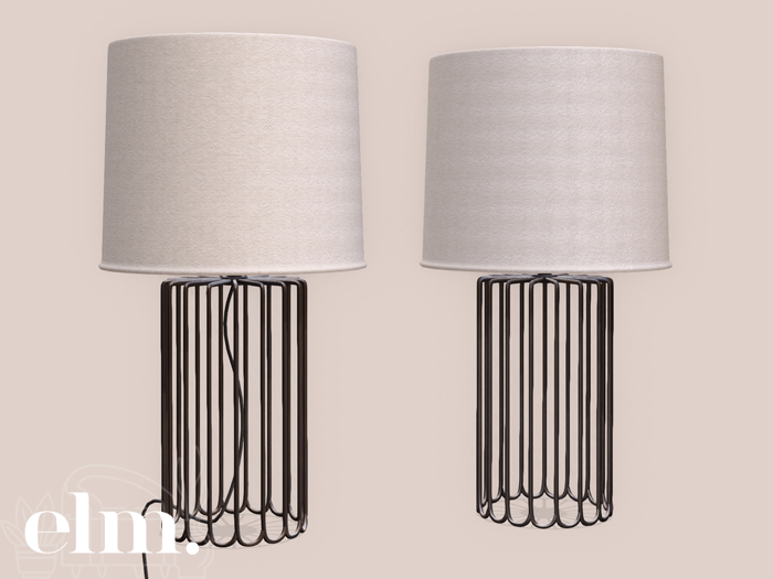 Elm. Emma Console Lamp [Gunmetal]