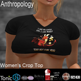 I like my coffee like I like myself. To hot for you. Women's Crop Top (WCTK)
