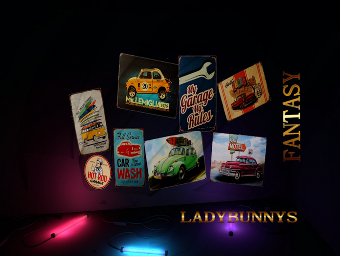 The Sign Gallery Vintage HotRod Garage-Wall Decor-full perm texture