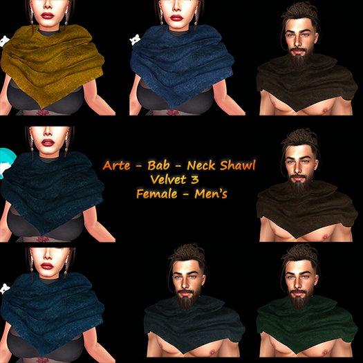 Arte - Bab - Bag Neck ShawlVelvet 3