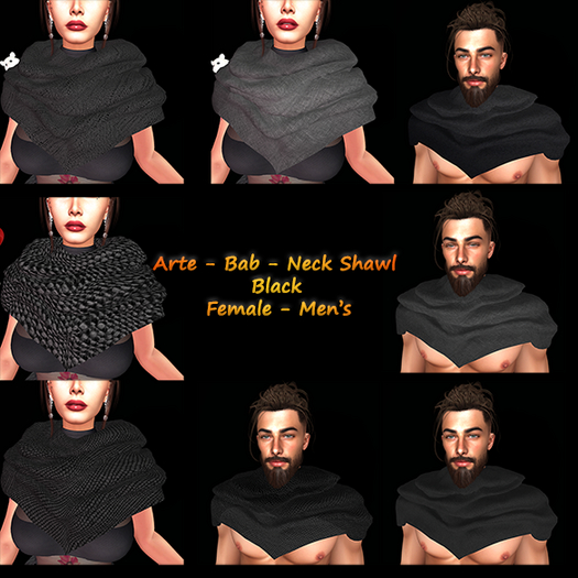 Arte - Bab - Neck Shawl - Black