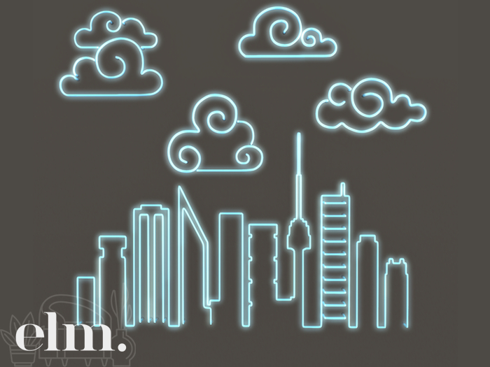 Elm. Cloud Neon Signs [Blue]
