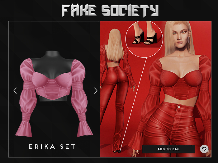 Fake Society x Erika Top / Rouge