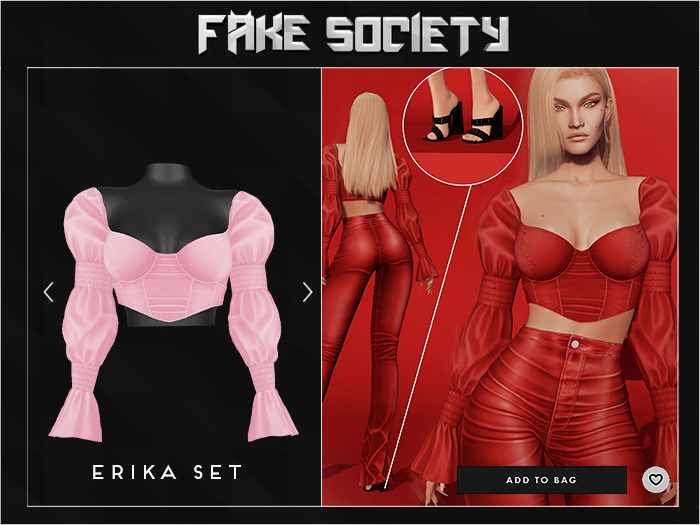 Fake Society x Erika Top / Pink