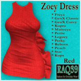 [R39] Zoey Dress-Red