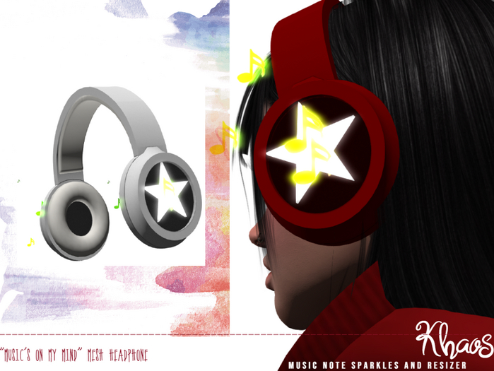 Khaos' music's on my mind headphone* white