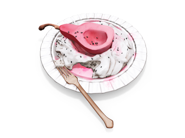 hibiscus brunch poached pear