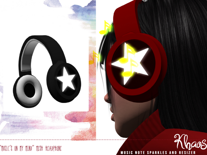 Khaos' music's on my mind headphone *  Black & White