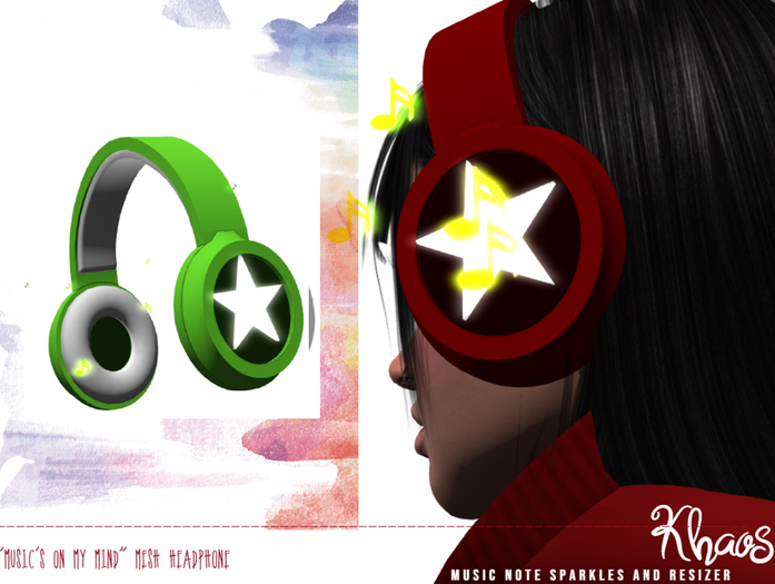 Khaos' music's on my mind headphone * green