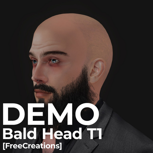 Second Life Marketplace - [FreeCreations] Bald Head Hair Base T1 - lel ...