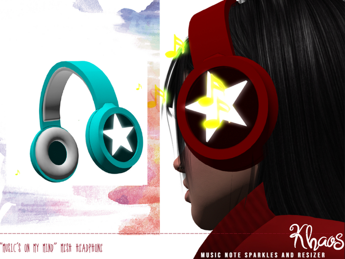 Khaos' music's on my mind headphone * blue 
