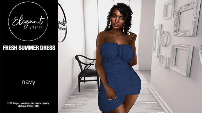 Elegant Offense: Fresh Summer Dress Navy {add me}