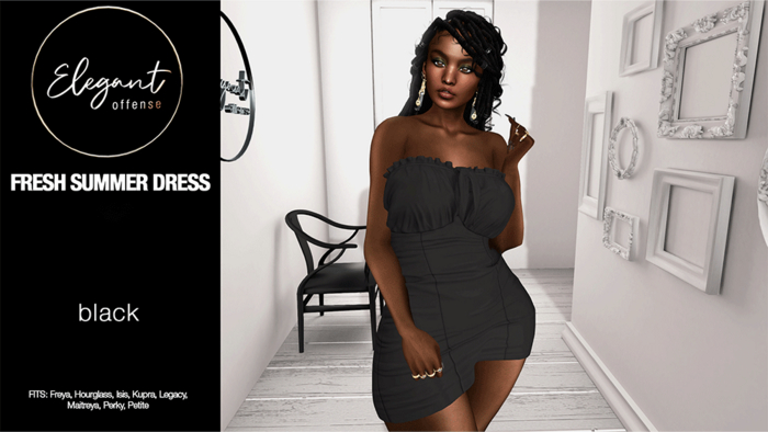 Elegant Offense: Fresh Summer Dress Black {add me}