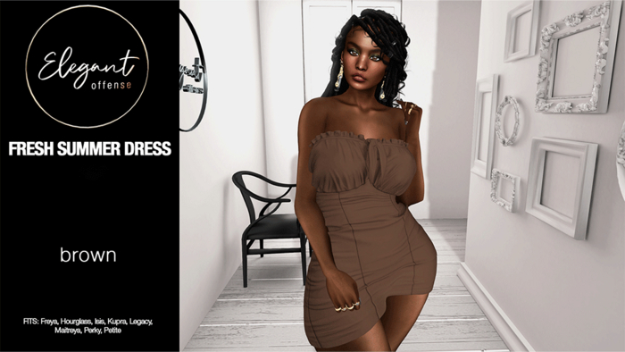 Elegant Offense: Fresh Summer Dress Brown {add me}