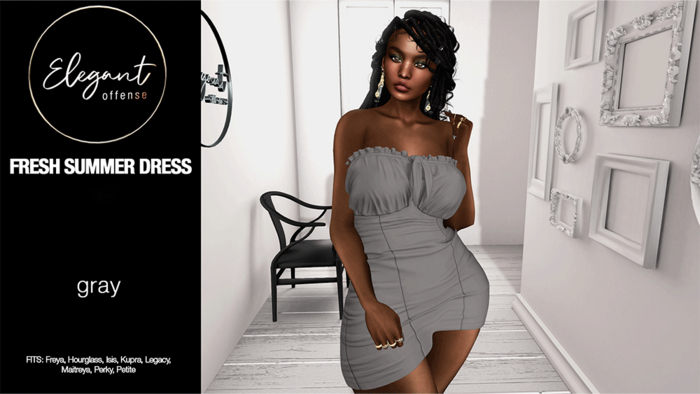 Elegant Offense: Fresh Summer Dress Gray {add me}