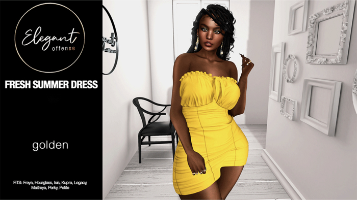 Elegant Offense: Fresh Summer Dress Golden {add me}