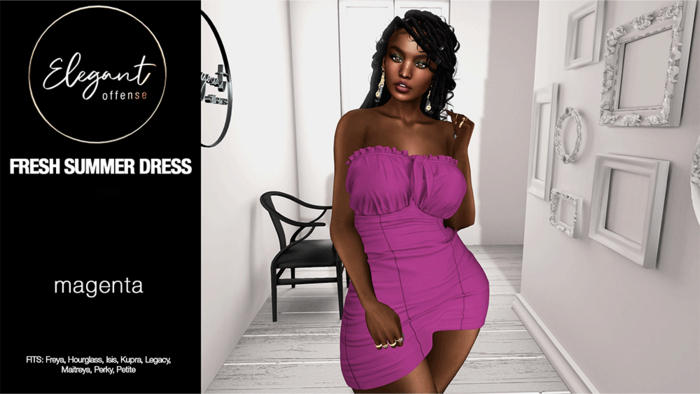 Elegant Offense: Fresh Summer Dress Magenta {add me}