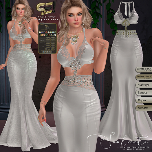 Son!a-Edge Soulmate Formal Dress/Gown WHITE