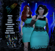 [Fusion Fashion Delivery Hud] - Adele Dress - Seafoam