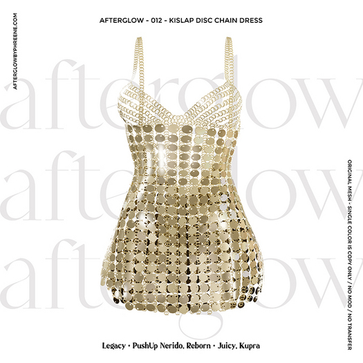 Afterglow - 012 - Kislap Disc Chain Dress Gold (Box)