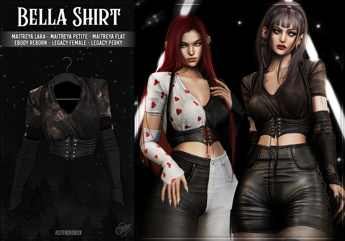 AsteroidBox. Bella Shirt - Bleached