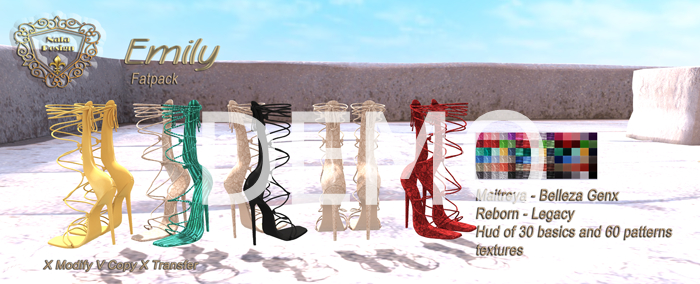 DEMO - Nala Designs - Emily Heels [ Fatpack ] - Mesh Bodies