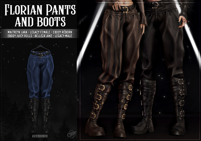 AsteroidBox. Florian Pants & Boots - Blue