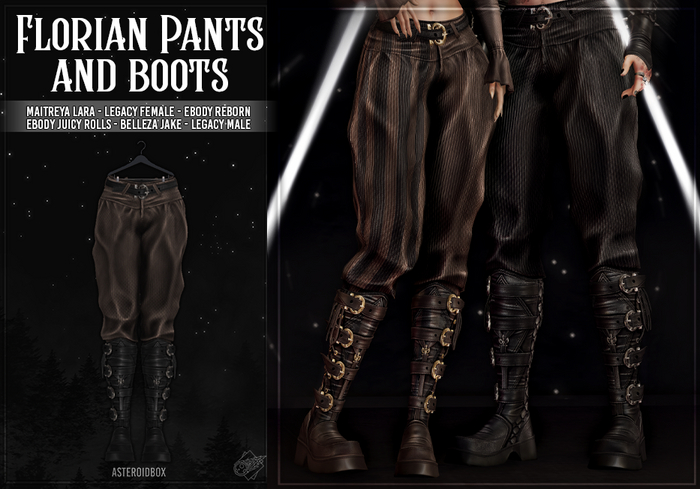 AsteroidBox. Florian Pants & Boots - Brown