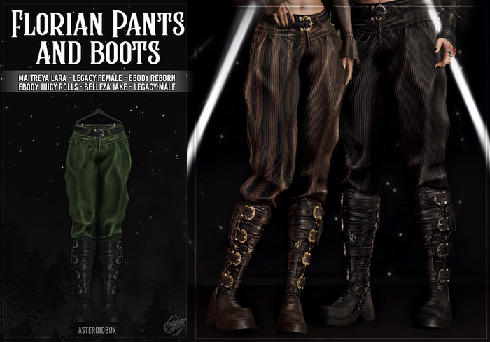 AsteroidBox. Florian Pants & Boots - Green