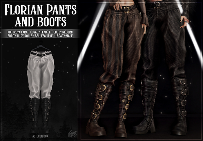 AsteroidBox. Florian Pants & Boots - White