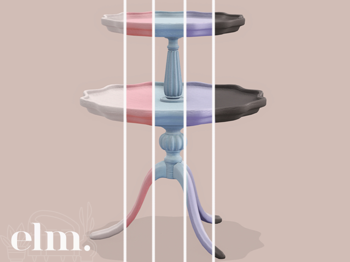 Elm. Cassia Side Table ~ Pastels [FATPACK]