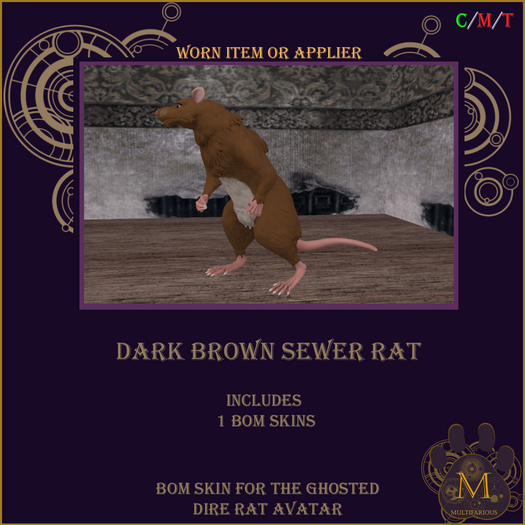 *M* Dark Brown Sewer Rat Skin Unpacker