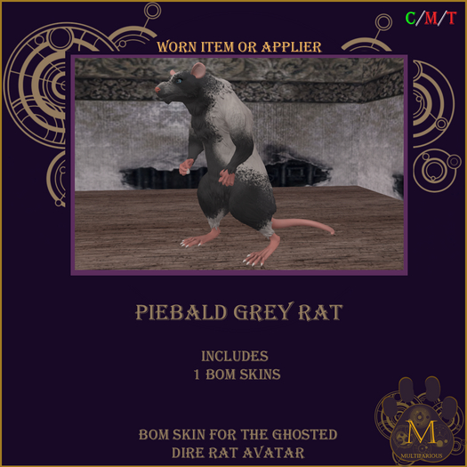 *M* Piebald Brown Dire Rat Skin Unpacker