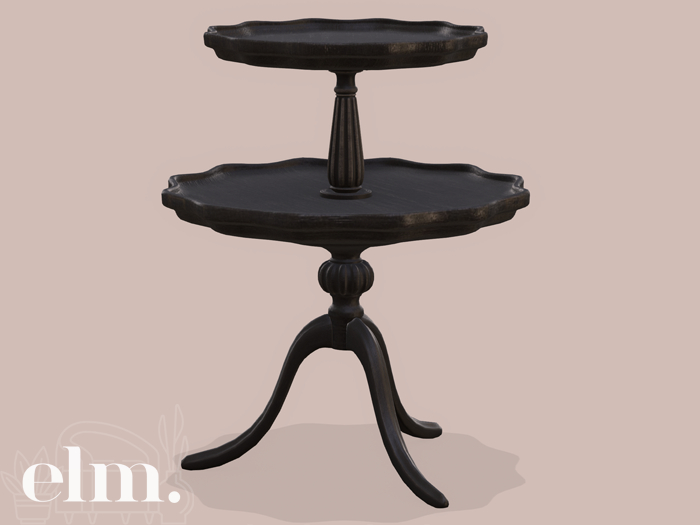 Elm. Cassia Side Table [Black Paint]