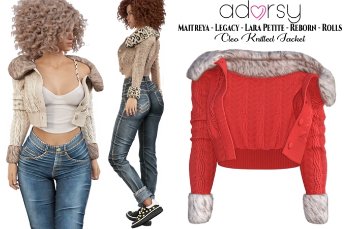 adorsy - Cleo Jacket Red - Maitreya/Legacy/Lara Petite/Reborn-Rolls
