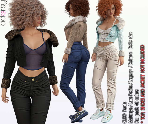 adorsy - Cleo Pants Fatpack - Maitreya/Legacy/Lara Petite/Reborn-Rolls