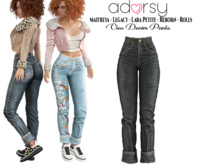 adorsy - Cleo Denim Pants Black - Maitreya/Legacy/Lara Petite/Reborn-Rolls
