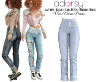 adorsy - Cleo Denim Pants Faded - Maitreya/Legacy/Lara Petite/Reborn-Rolls