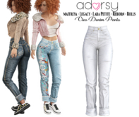 adorsy - Cleo Denim Pants White - Maitreya/Legacy/Lara Petite/Reborn-Rolls