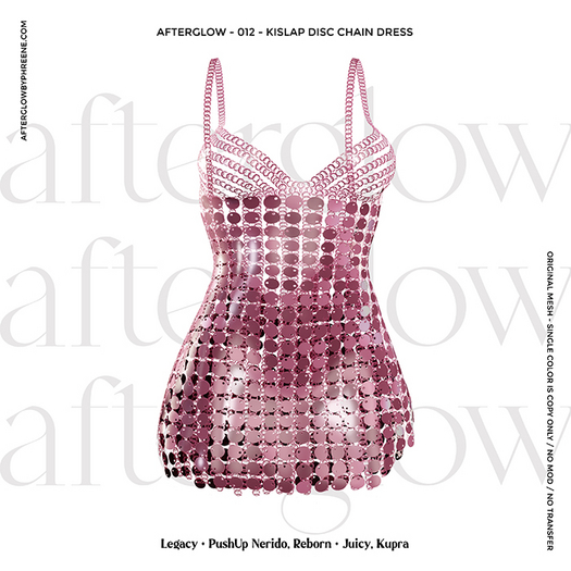 Afterglow - 012 - Kislap Disc Chain Dress Pink (Box)
