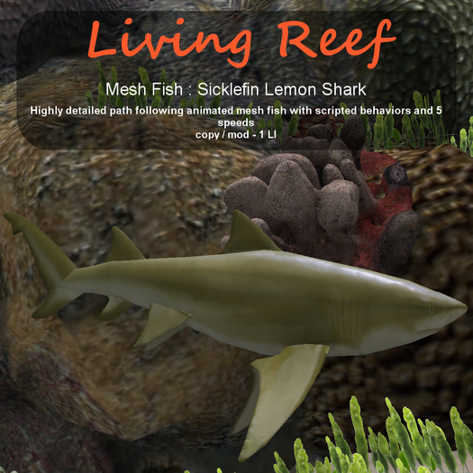 Inochi Reef : Mesh Fish - Sicklefin Lemon Shark