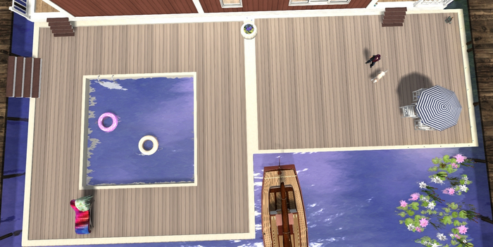 Houseboat Deck With Pool - Bleached