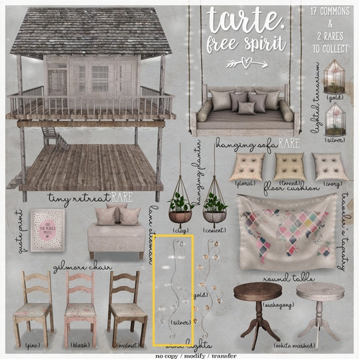 tarte. vine lights (silver)