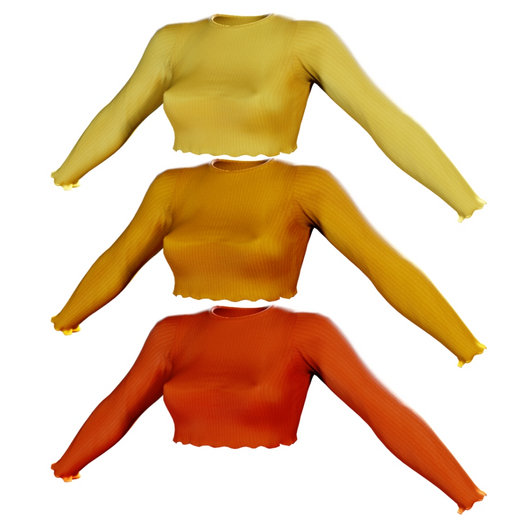 : mercurial : frilled top : yellow