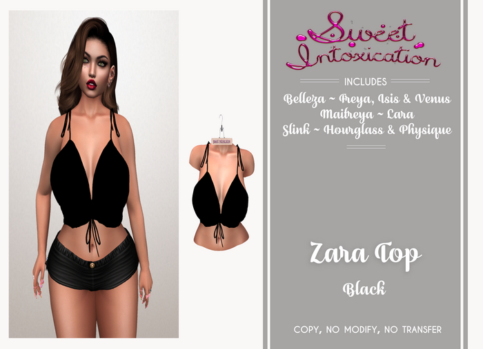 ::Sweet Intoxication:: Zara Top - Black