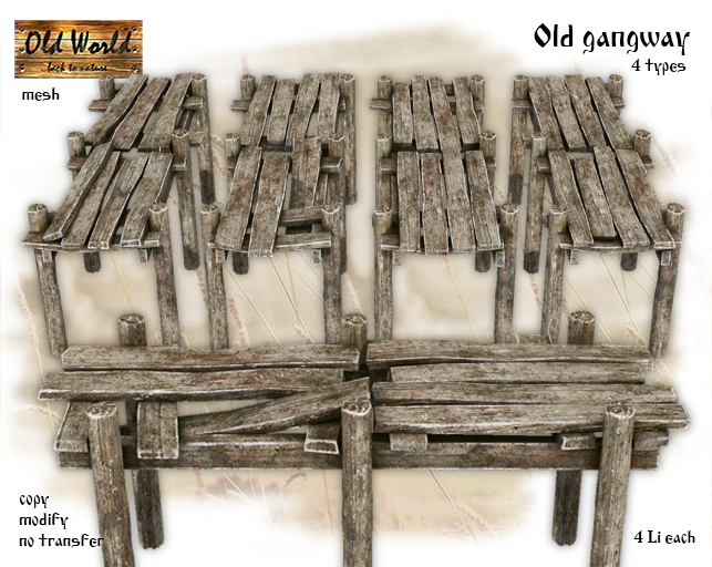 Wooden gangway / pier v1 - Old World - water decorations