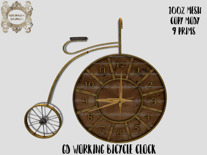 GD WORKING BICYCLE CLOCK